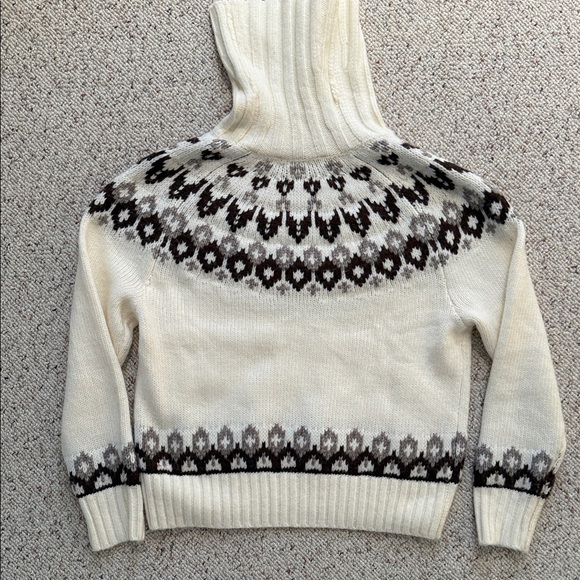 LOFT Fair Isle Cowl Neck Sweater size Small Petite - Picture 4 of 4